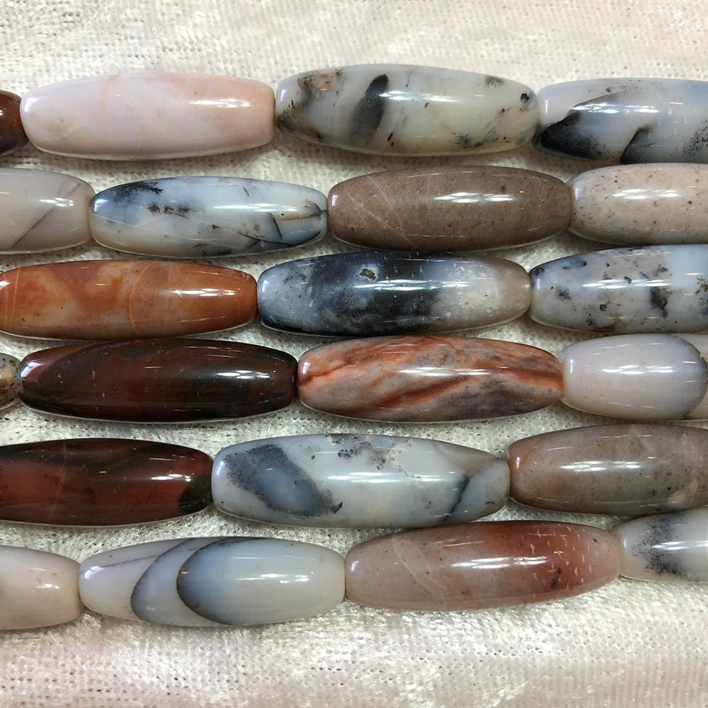 Large Natural Agate Oval Beads