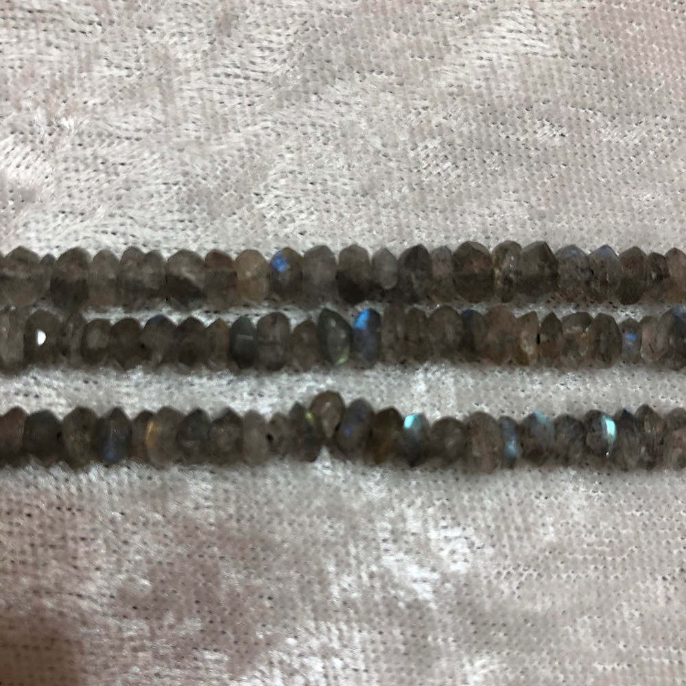 Moonstone Small Faceted Rondelle Beads