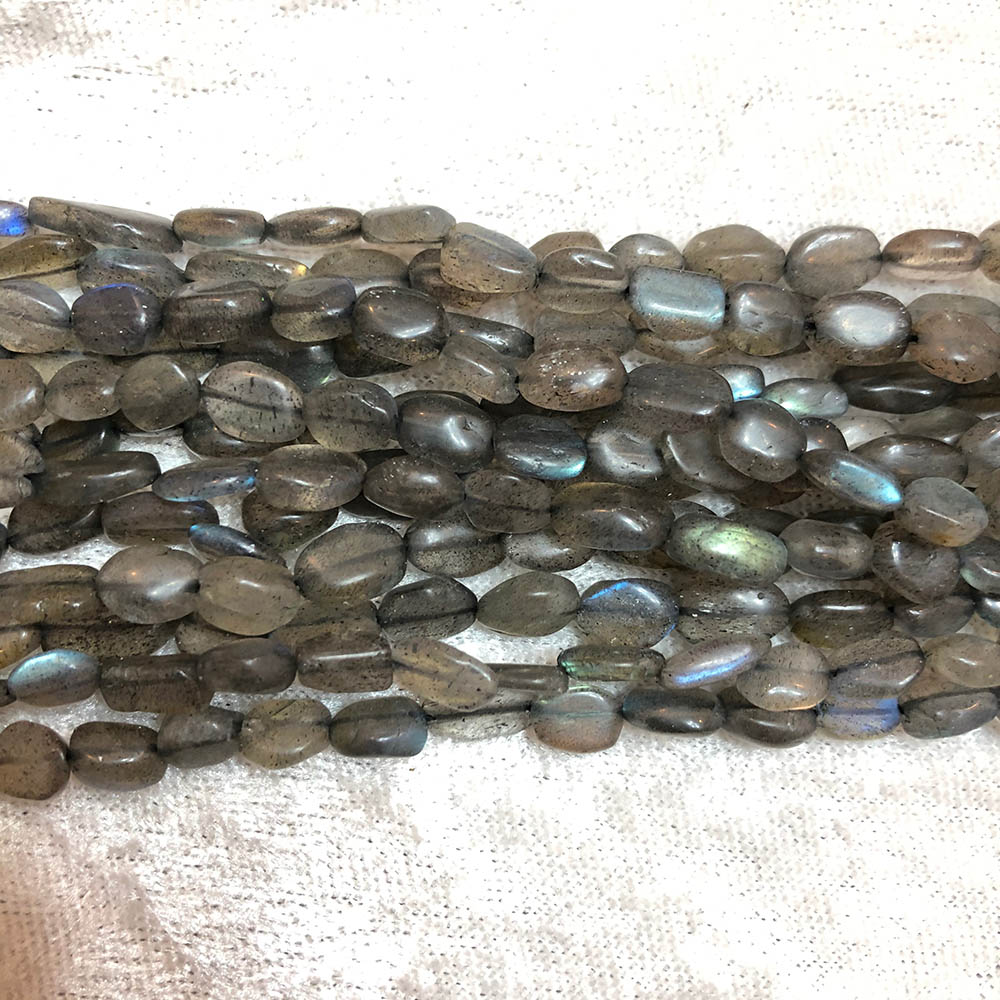 Moonstone Flat Oval Beads