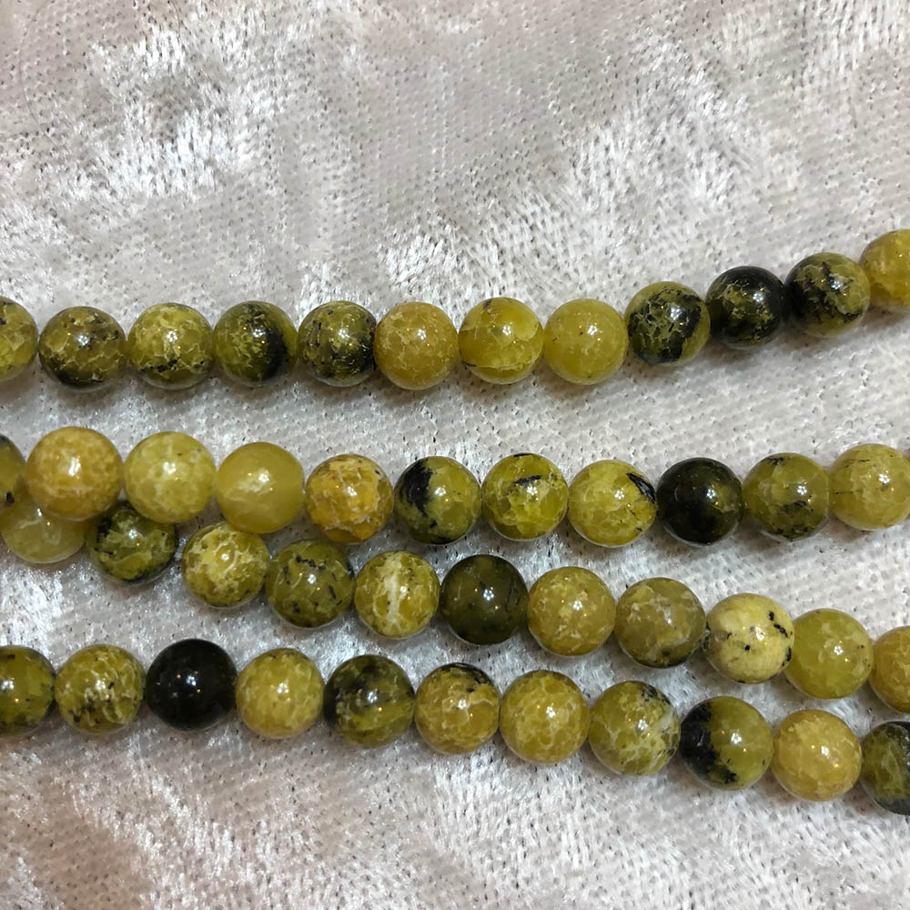 Yellow Turtle Jasper Round Beads 6mm