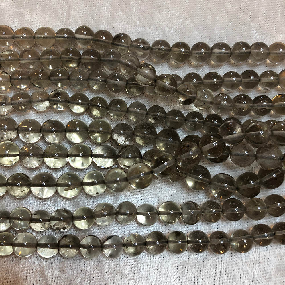 Light Smoky Quartz Round Beads 6mm