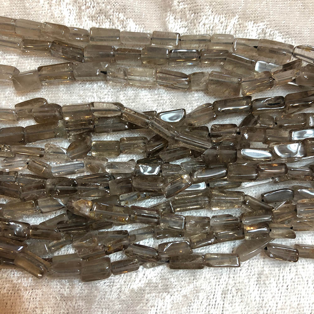 Light Smoky Quartz Rectangle Beads 4mm