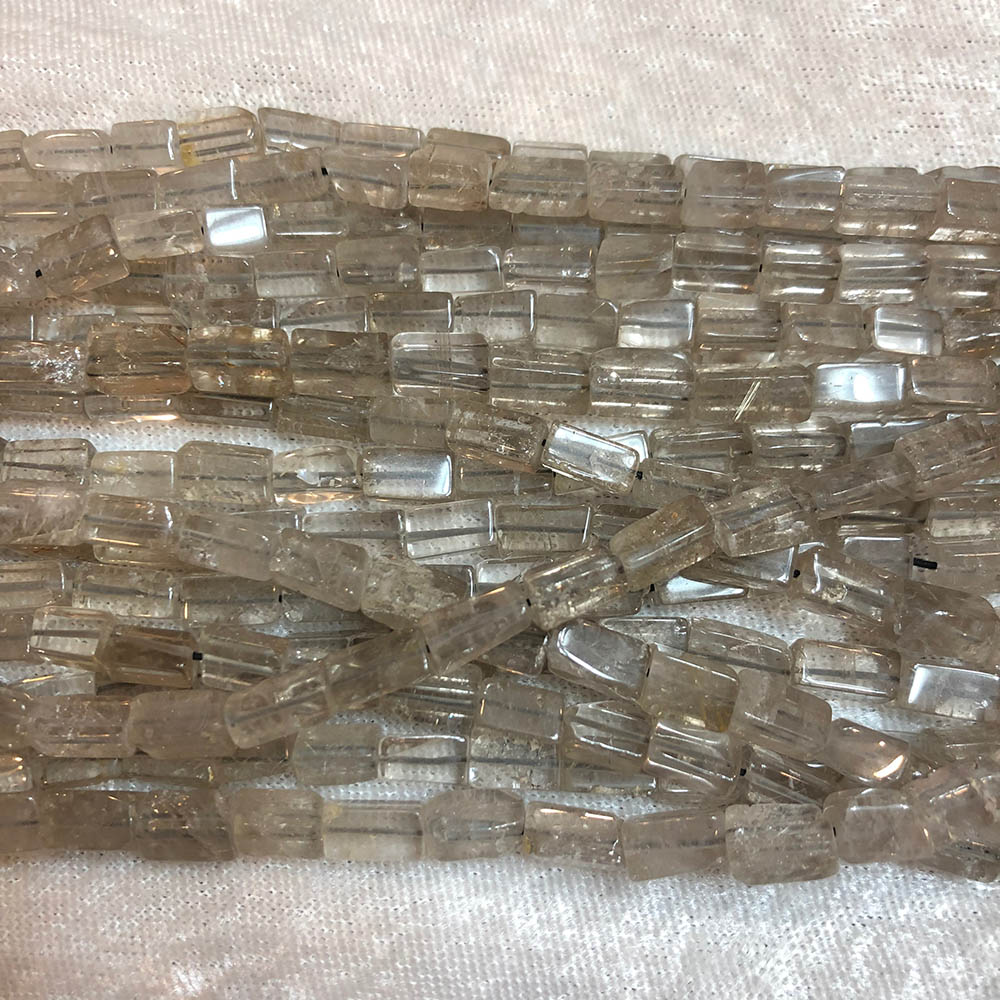 Clear Quartz Medium Rectangle Tube Beads