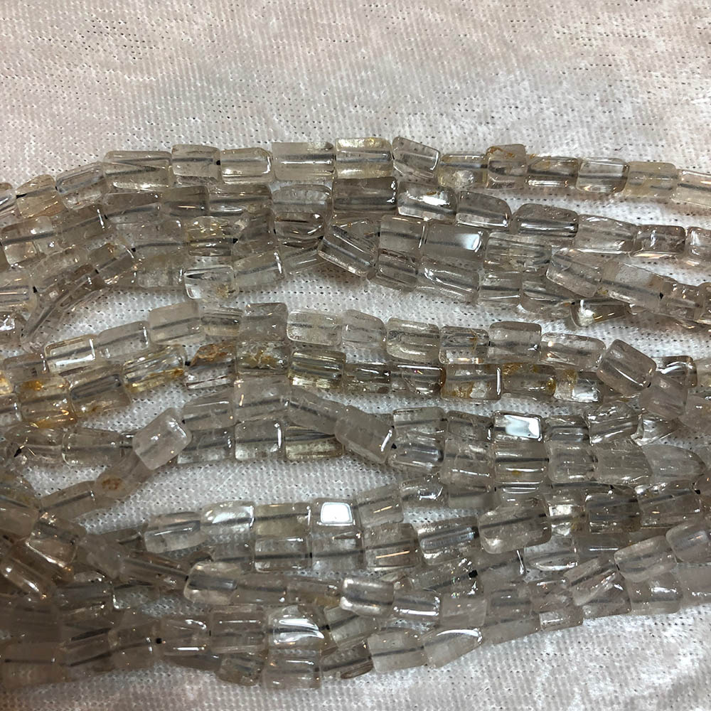 Clear Quartz Small Rectangle Tube Beads