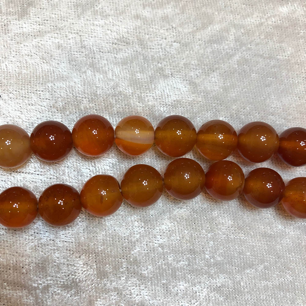 Carnelian Multi Red Shade Round Beads