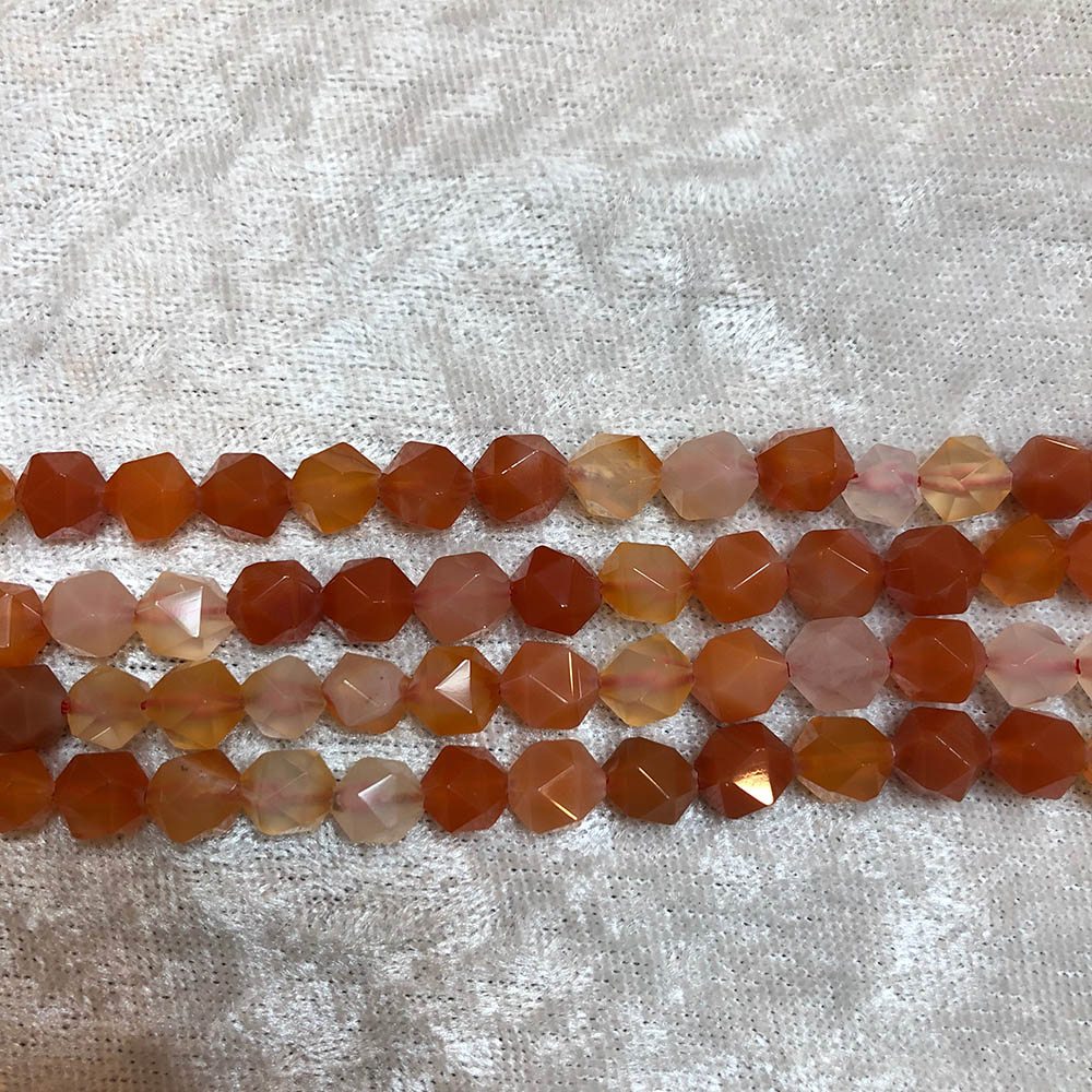 Carnelian Multi-Shade Faceted Beads