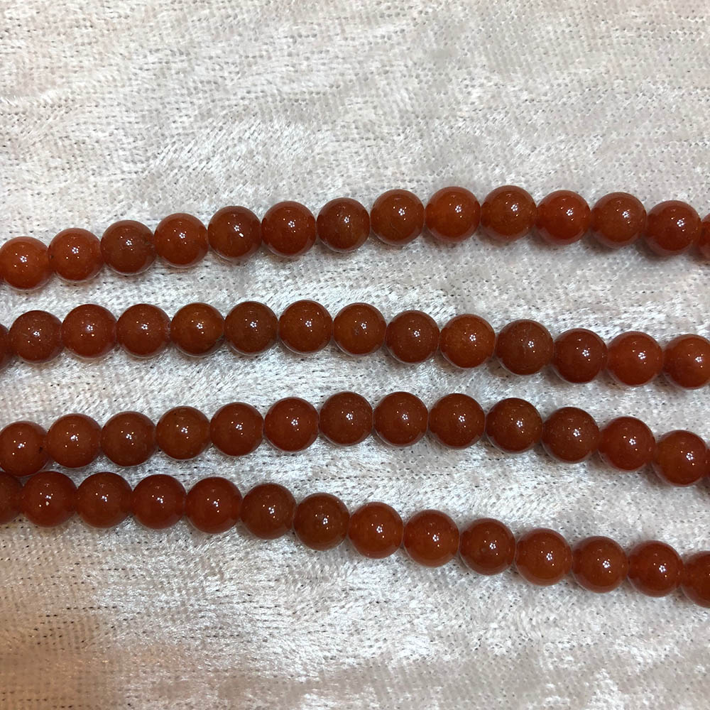 Carnelian Red Medium Round Beads