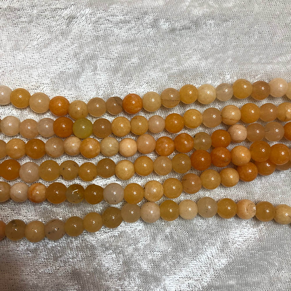 Light Orange Multi-Shade Carnelian Round Beads