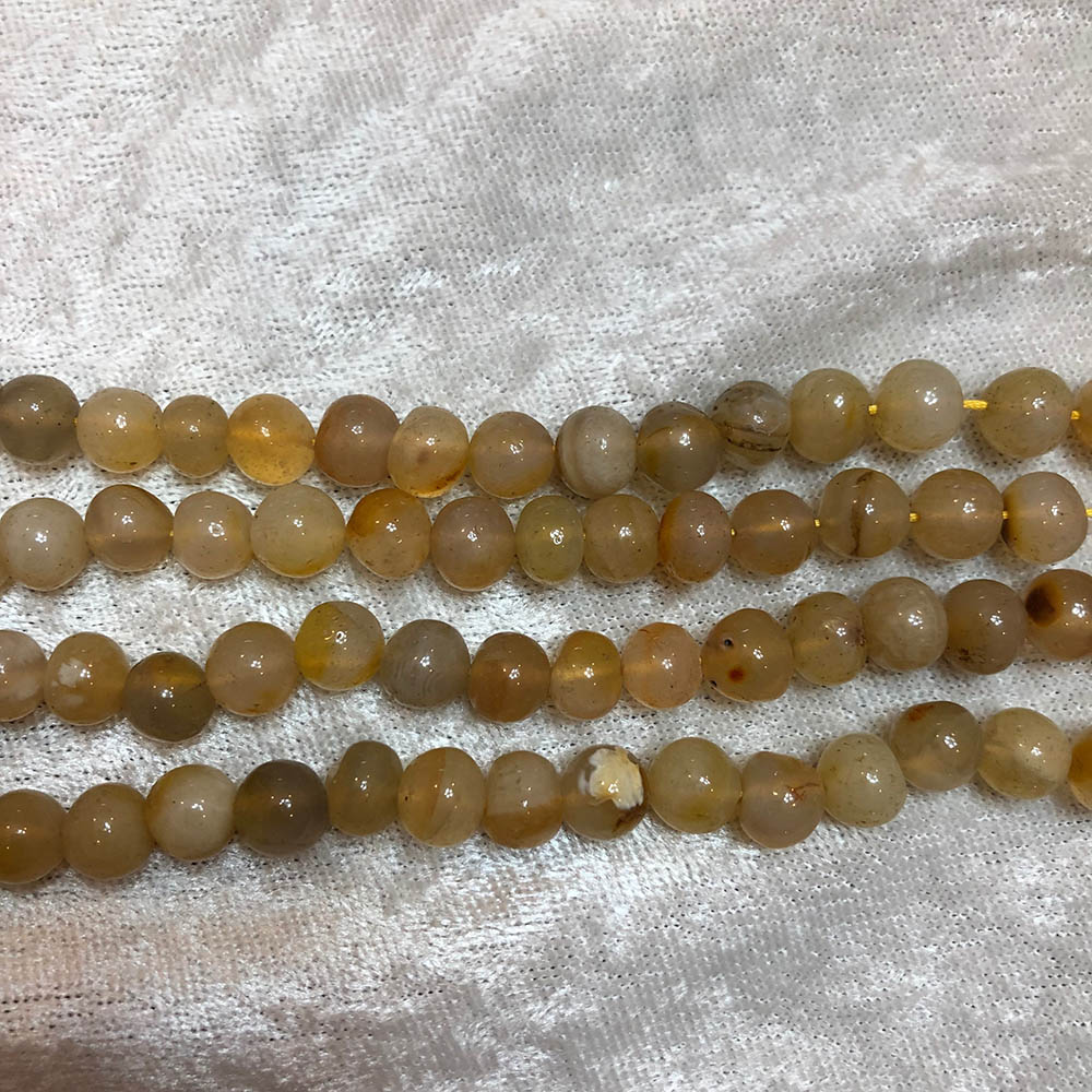 Light Brown Carnelian Medium Round Beads