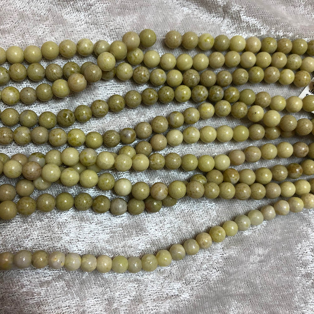 Small Pineapple Jade Round Beads