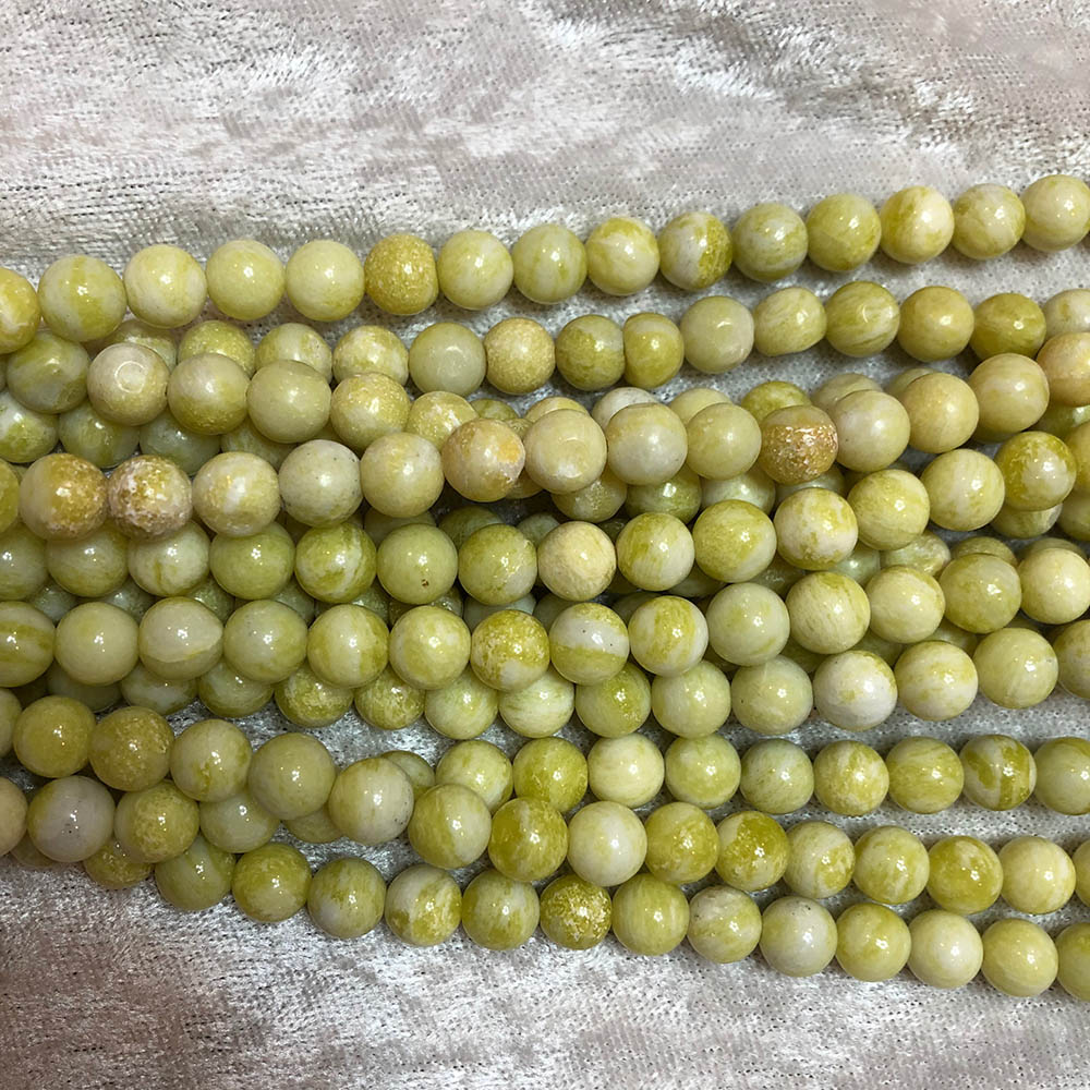 Medium Pineapple Jade Round Beads