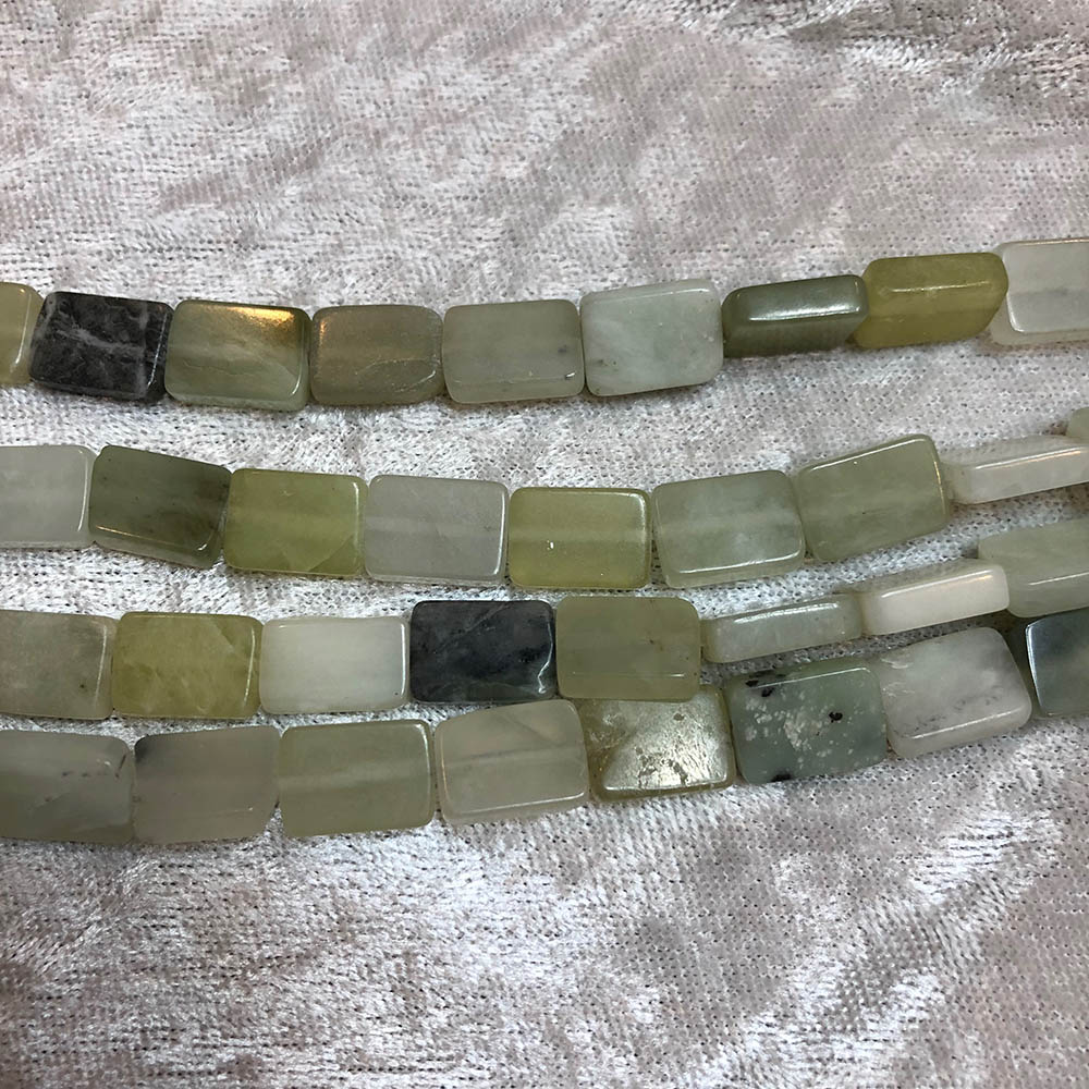 New Jade Medium Flat Rectangle Beads