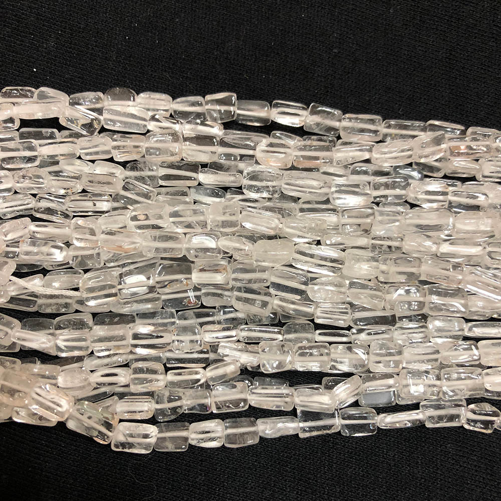 Clear Crystal Quartz Small Rectangle Beads