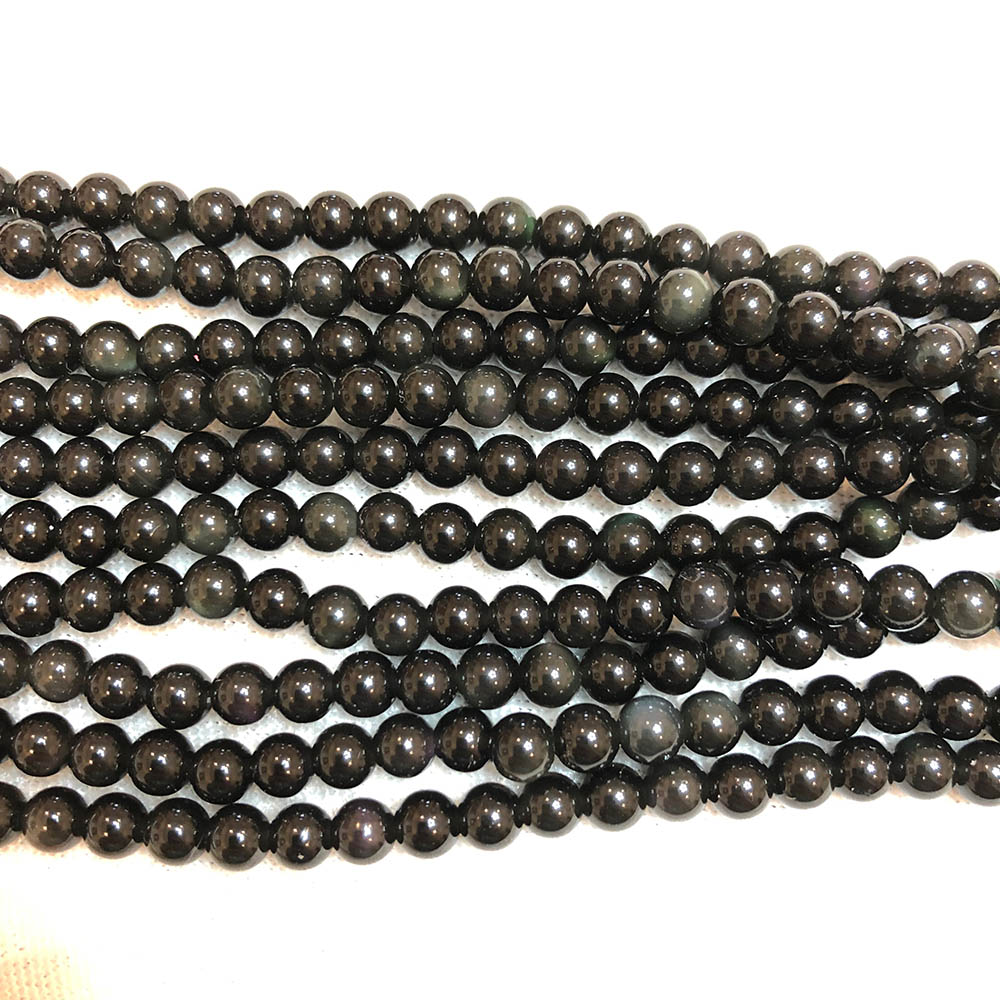 Obsidian Small Round Beads