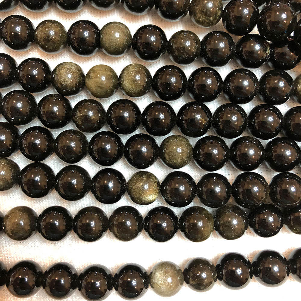 Obsidian Large Round Beads