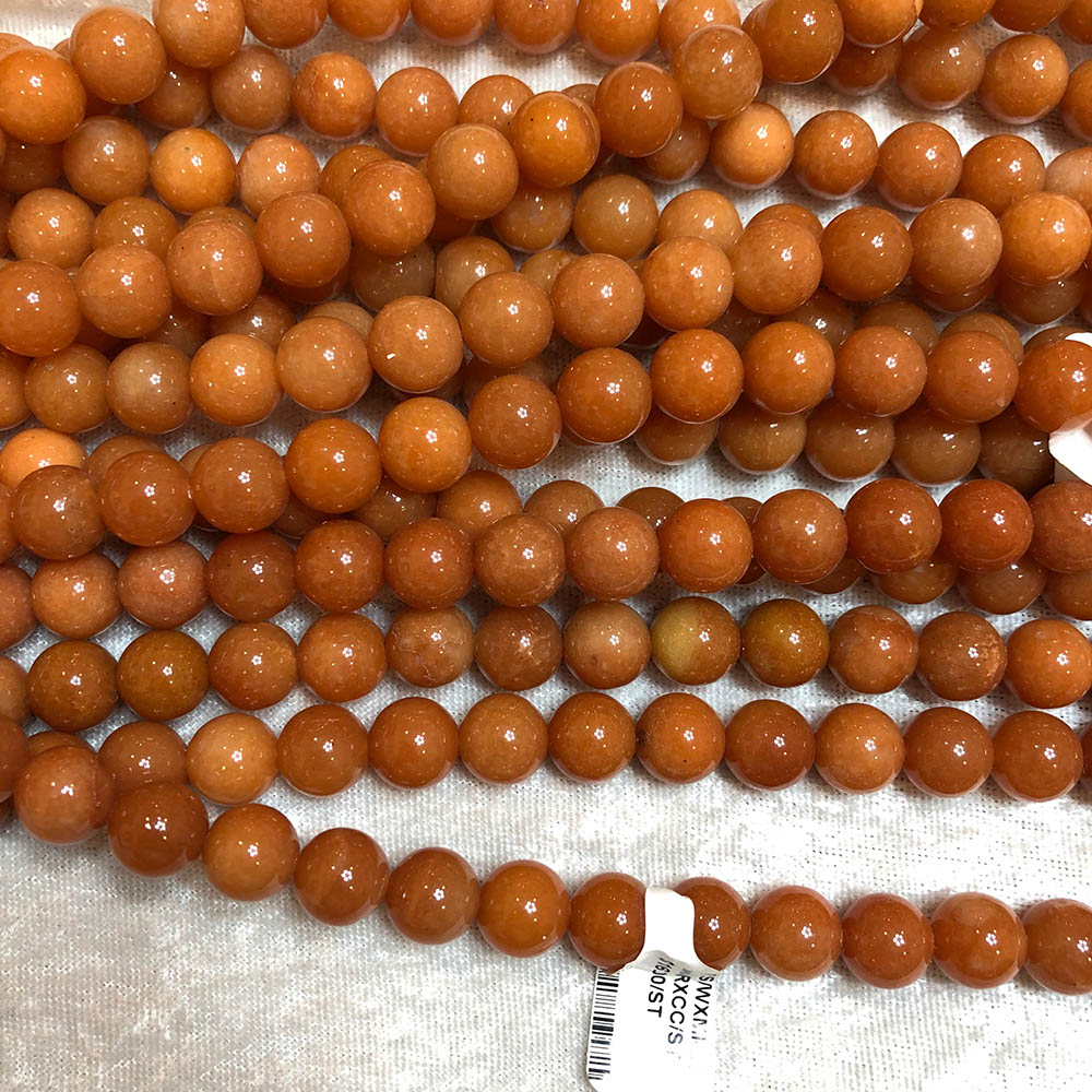 Red Aventurine Large Round Beads