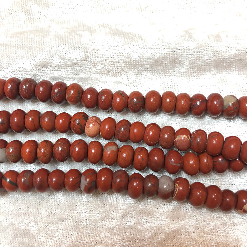 Red Jasper Medium Rondelle Beads