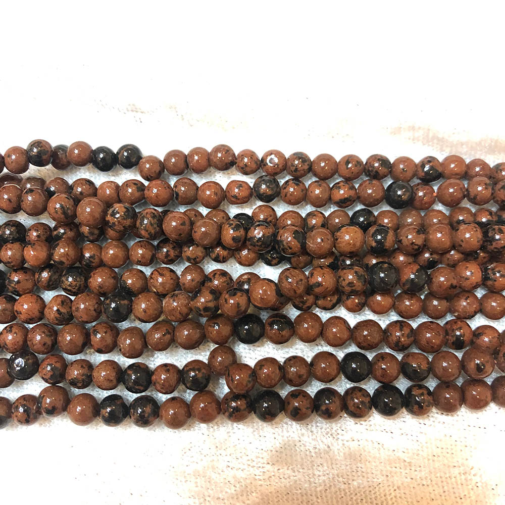 Red and Black Jasper Small Round Beads