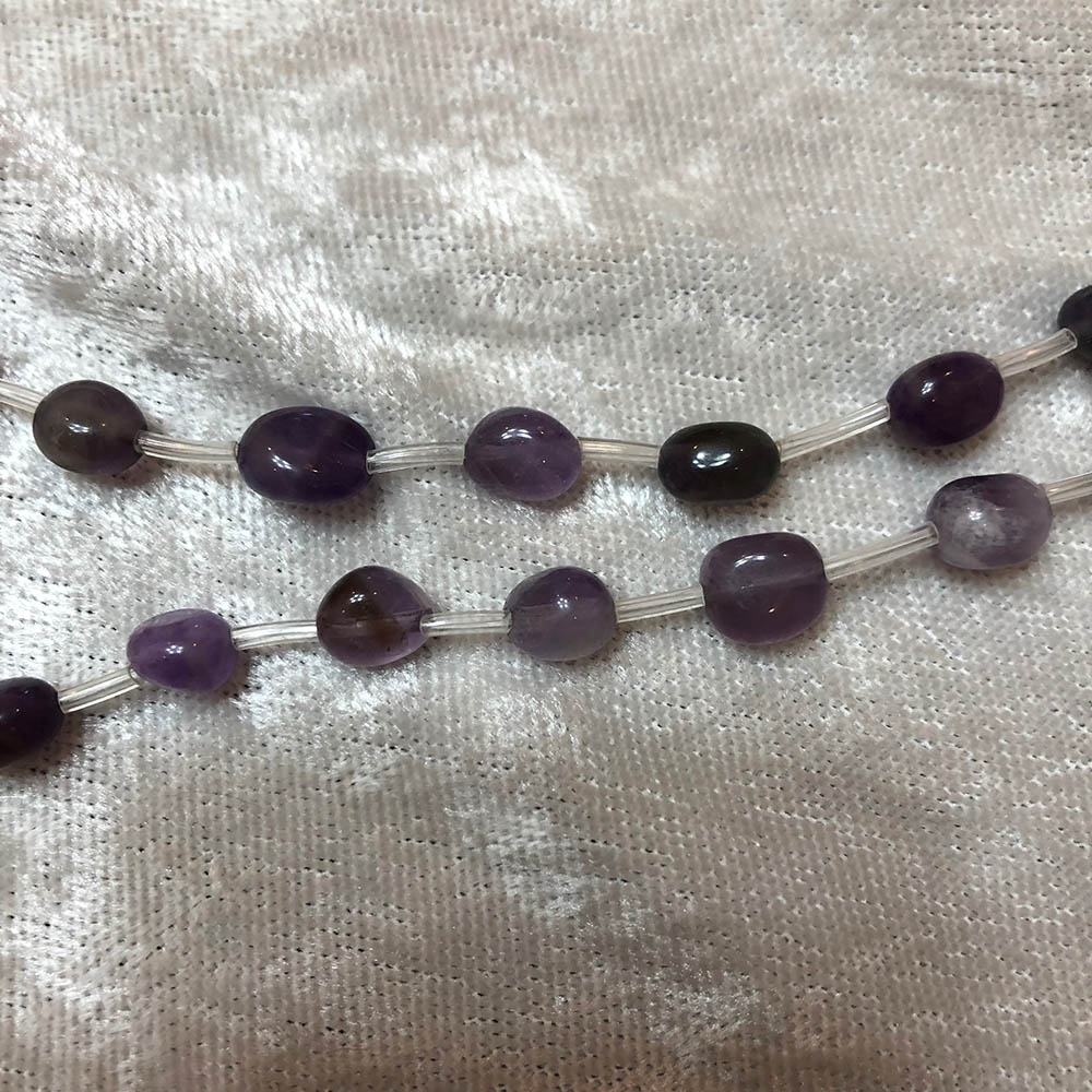 Purple Amethyst Tumbled Pebble Beads