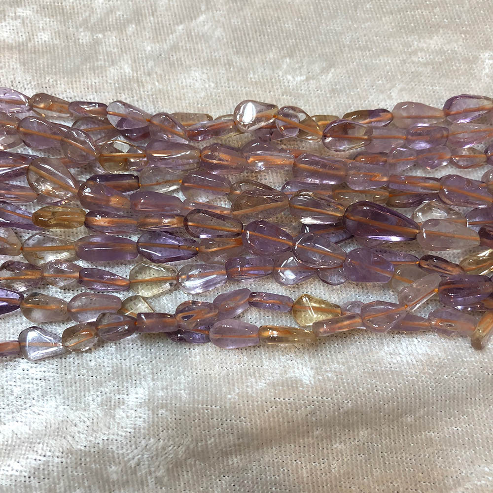 Light Purple Amethyst Flat Drop Beads