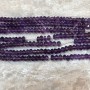 Dark Purple Amethyst Small Faceted Rondelle Beads