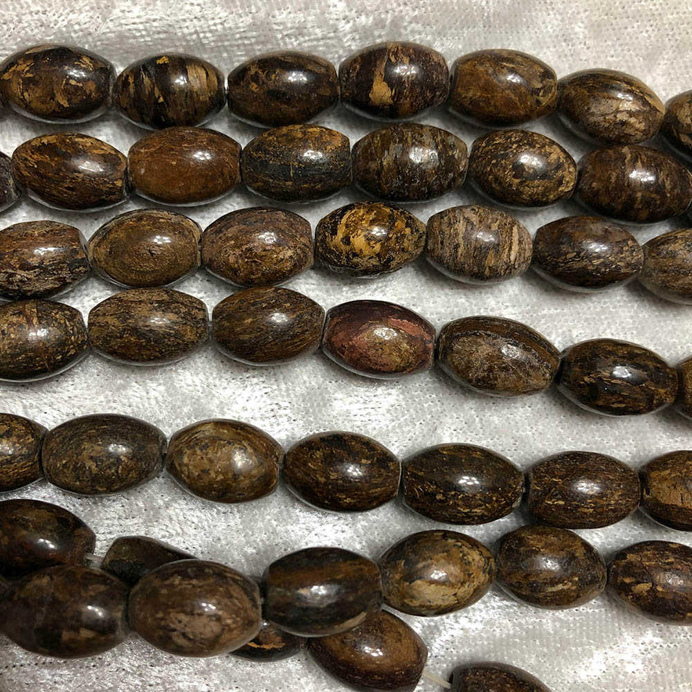 Bronzite Large Rice Beads