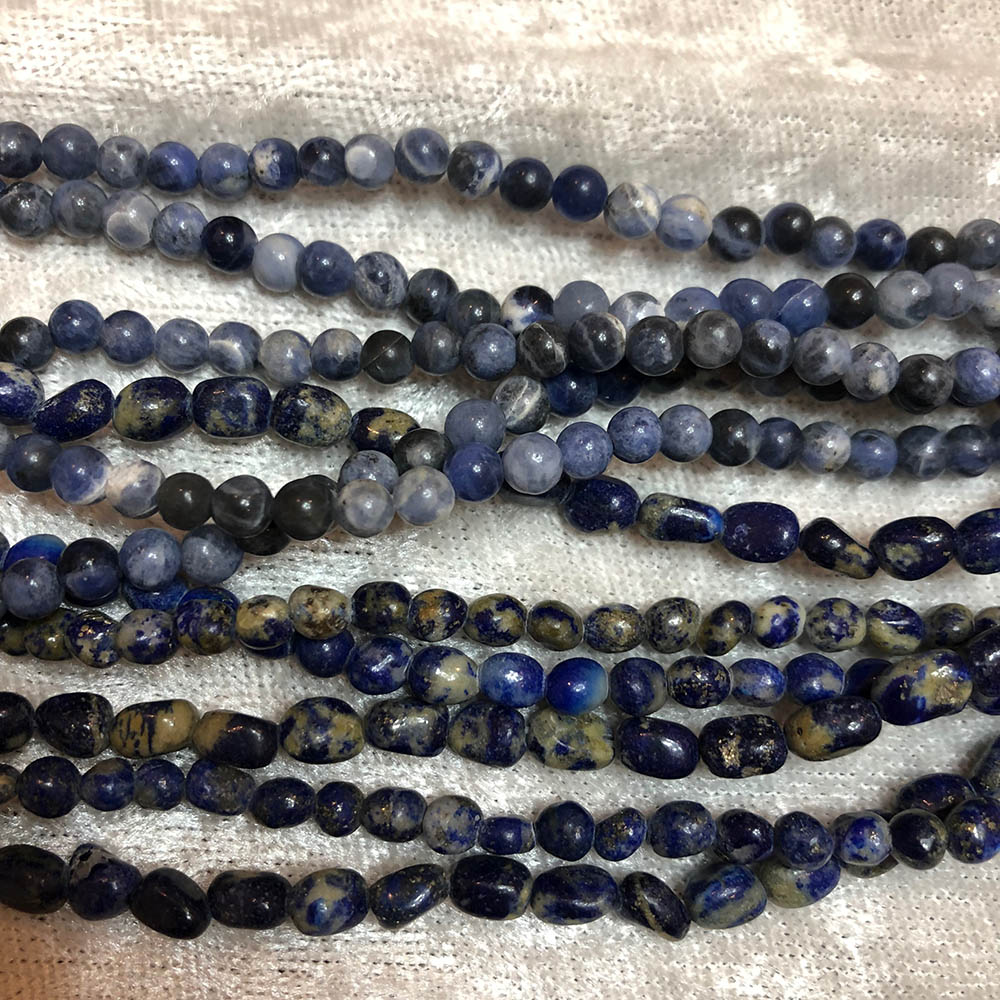 Sodalite Blue Small Round Beads