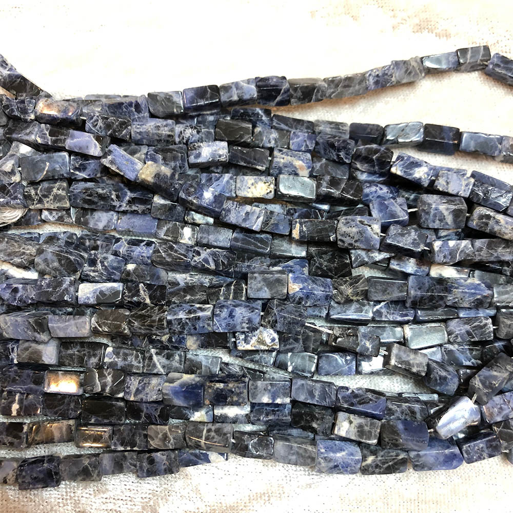 Sodalite Medium Square Tube Beads