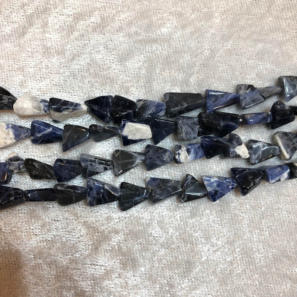 Sodalite Medium Flat Triangle Beads