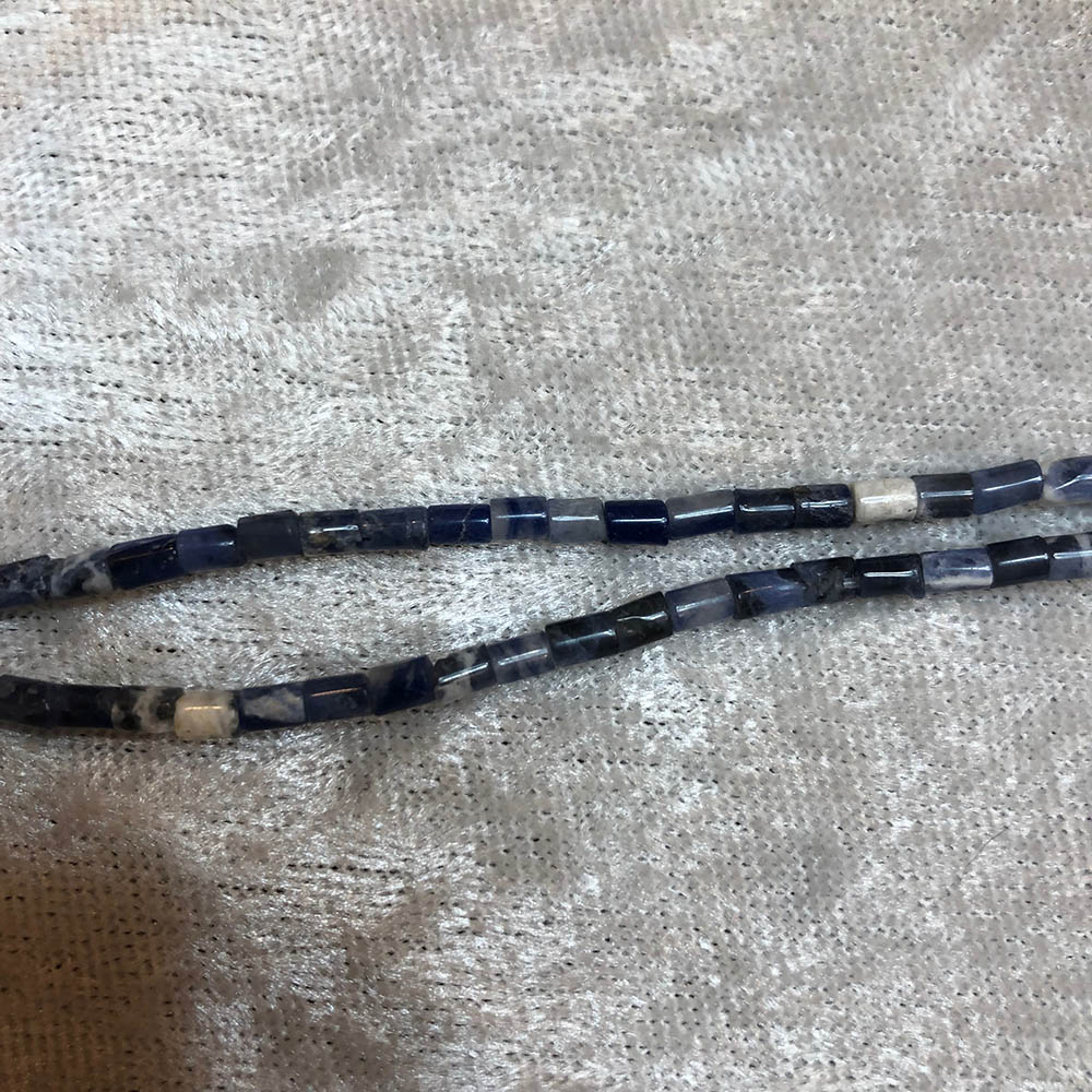 Sodalite Small Tube Beads