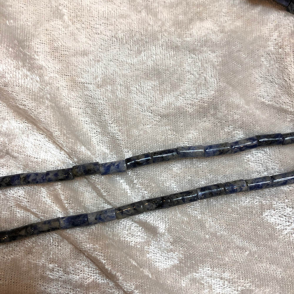 Sodalite Medium Round Tube Beads