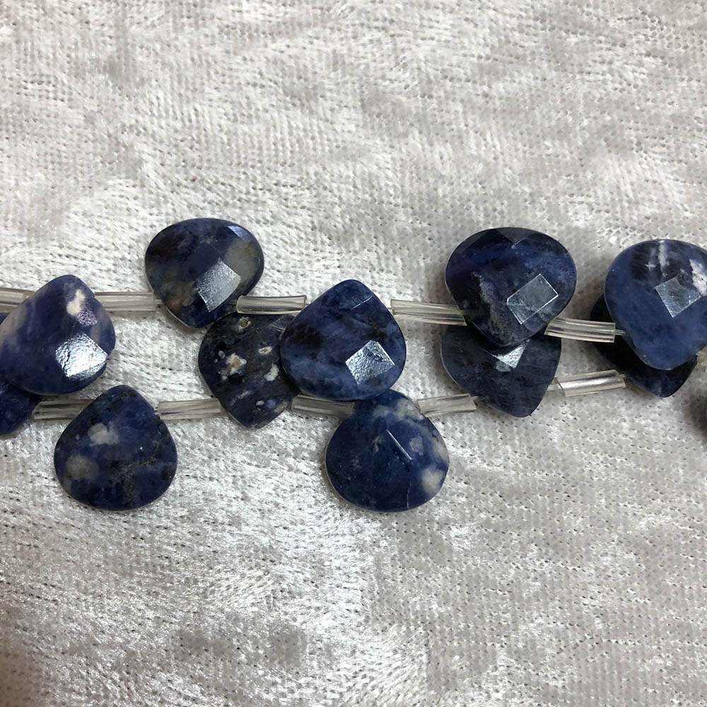 Sodalite Top-drilled Faceted Tear Drops