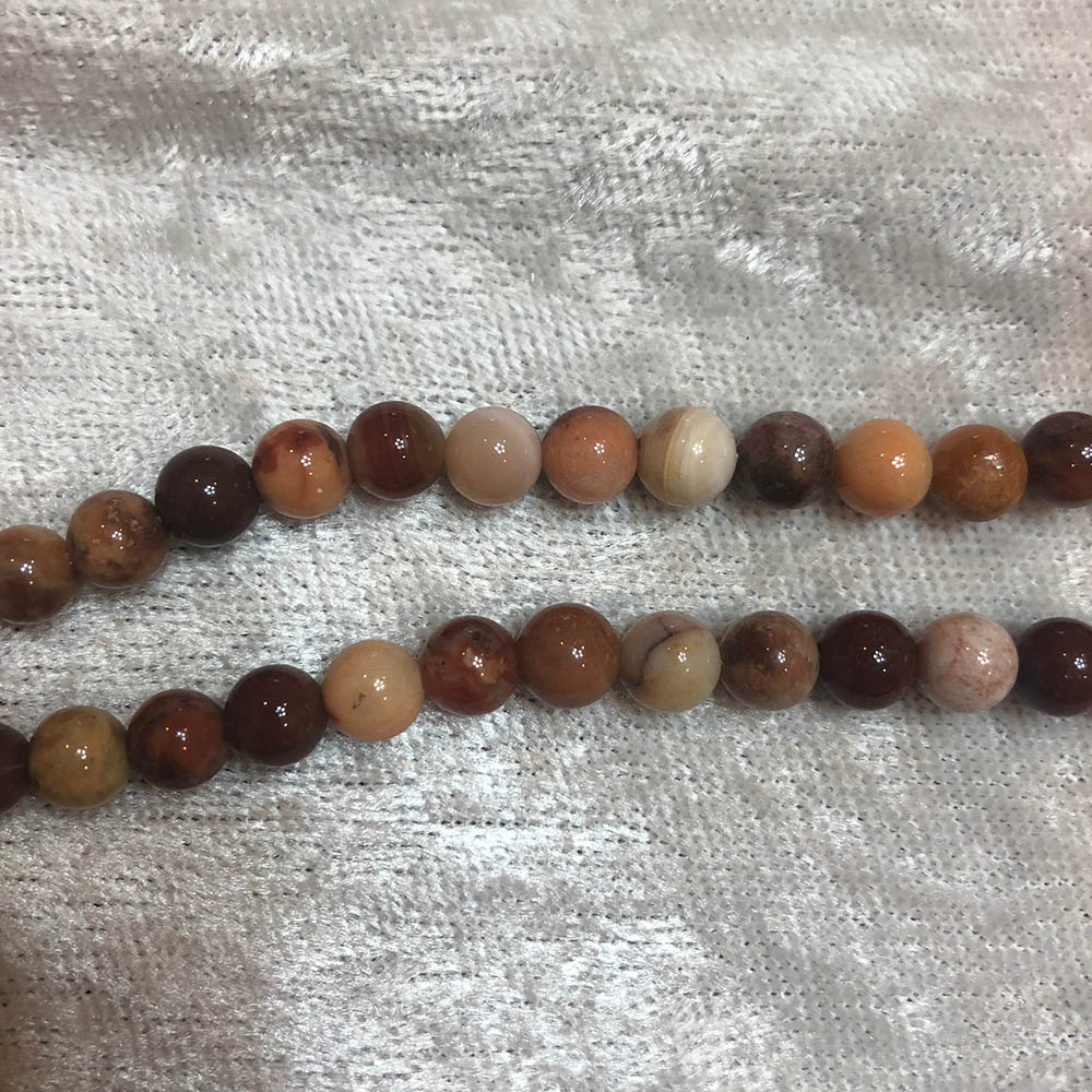 Botswana Agate Small Round Beads