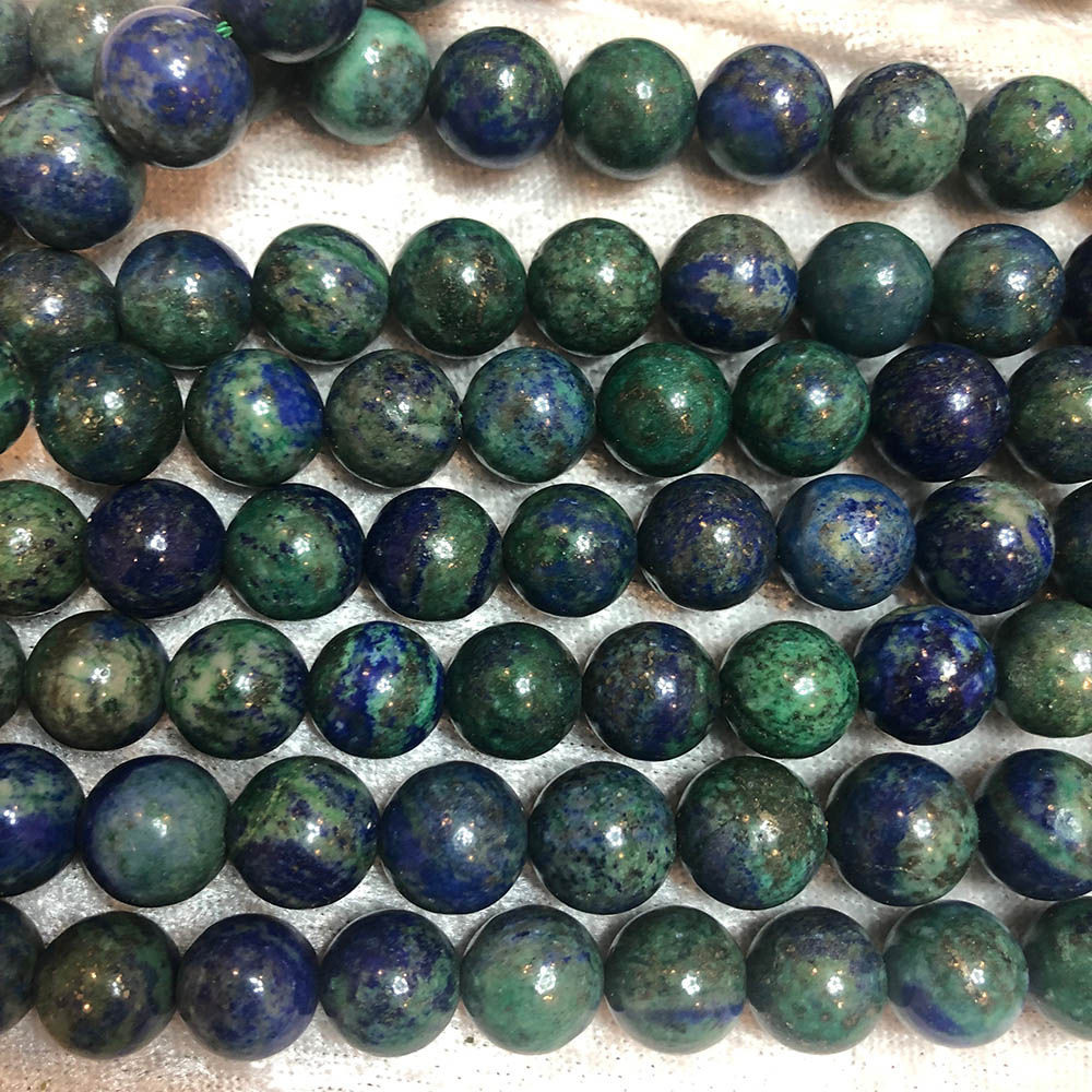 Azurite and Malachite Large Round Beads