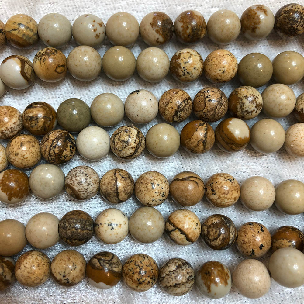 Picture Jasper Round Beads 8mm