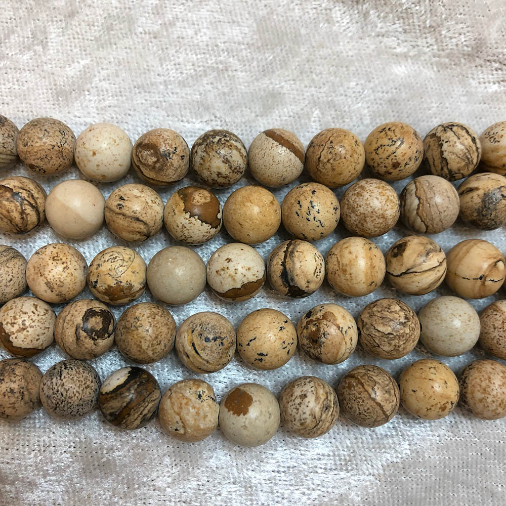 Picture Jasper Round Beads 10mm