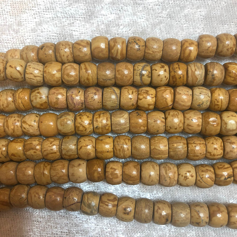 Coconut Stone Rondelle Beads