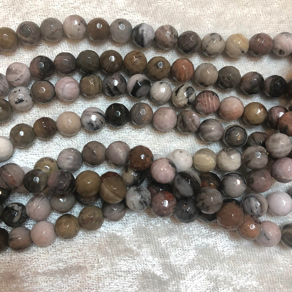 Botswana Agate Medium Faceted Round Beads