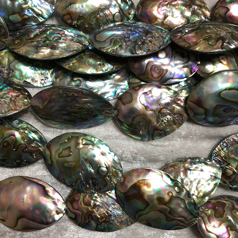 Abalone Shell Large Oval Beads