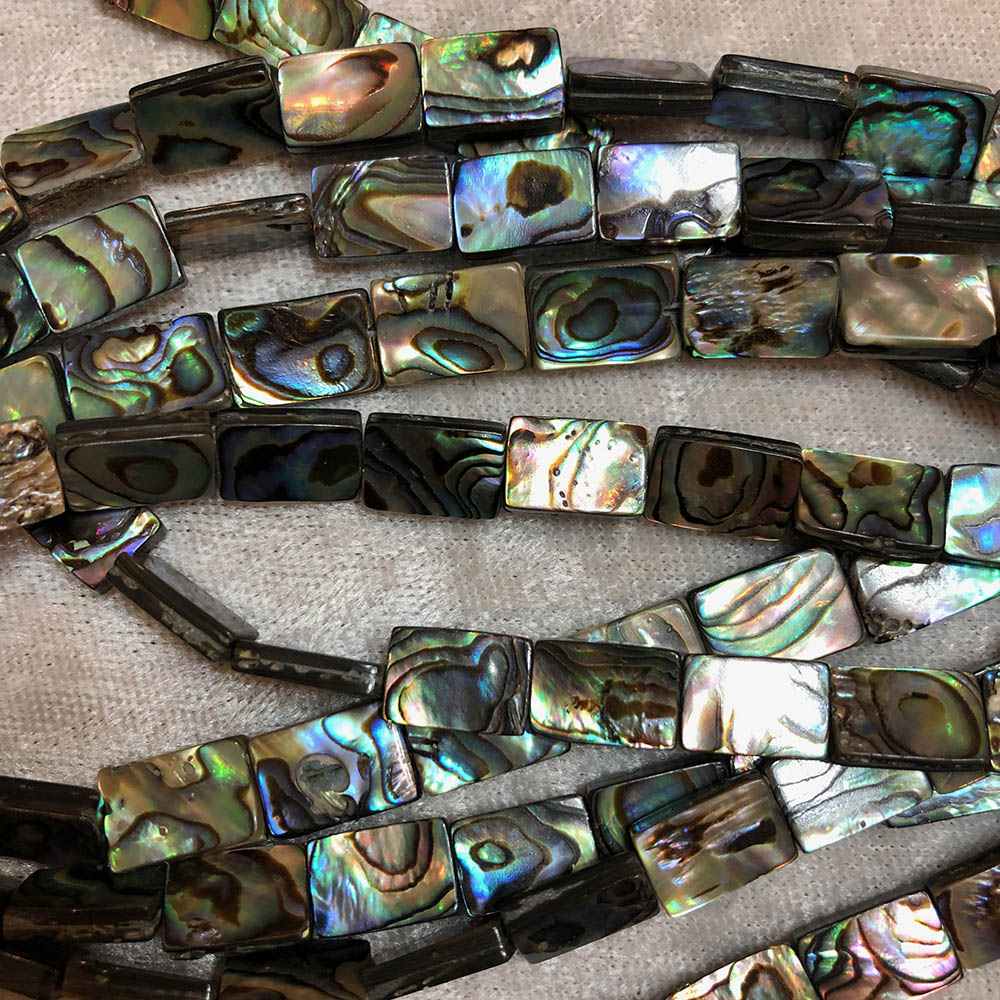 Abalone Shell Flat Rectangle Beads