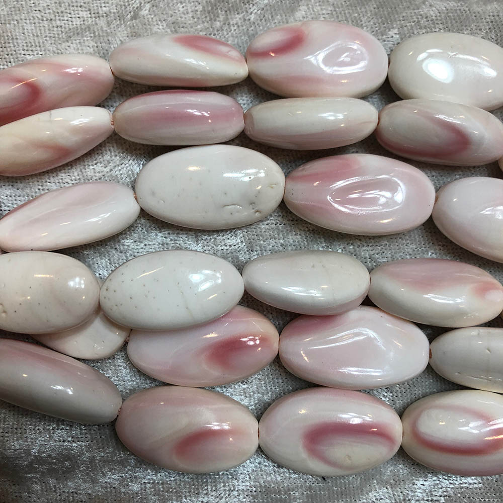 Pink Conch Shell Large Oval Beads