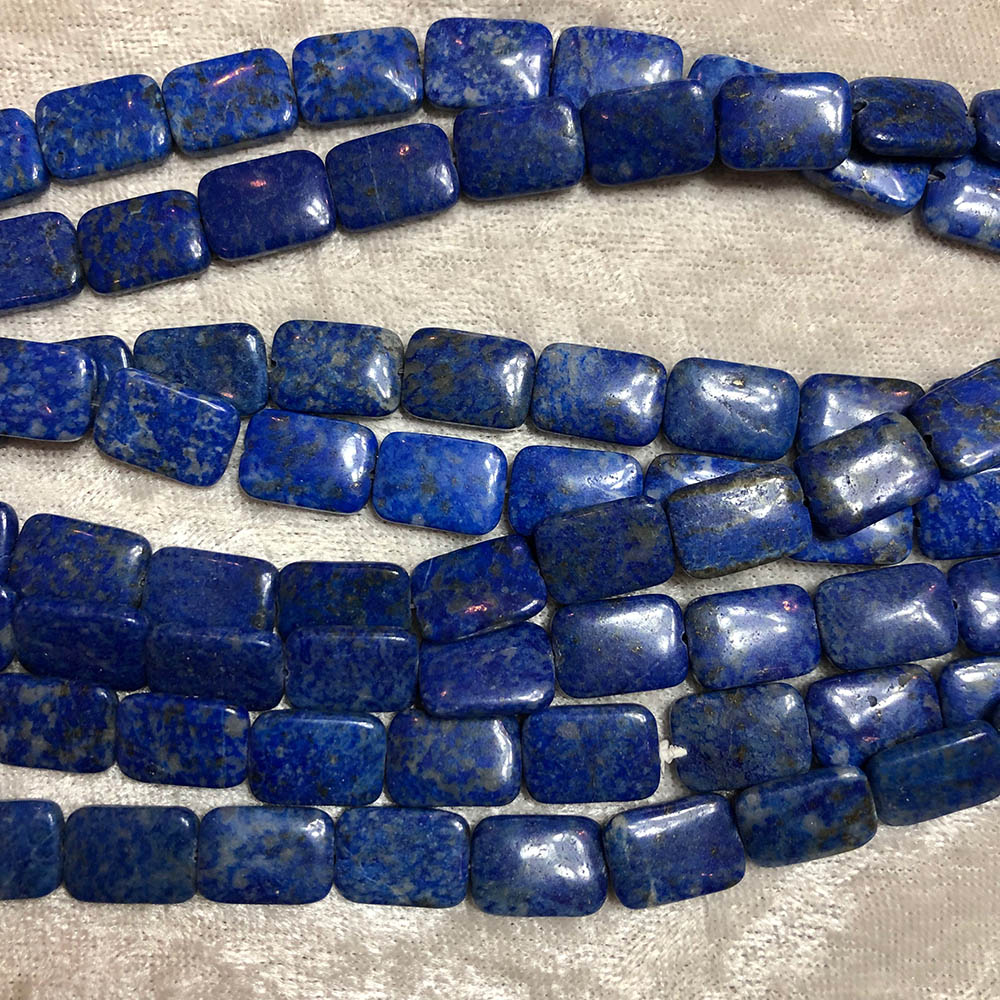 Lapis Lazuli Medium Flat Rectangle Beads