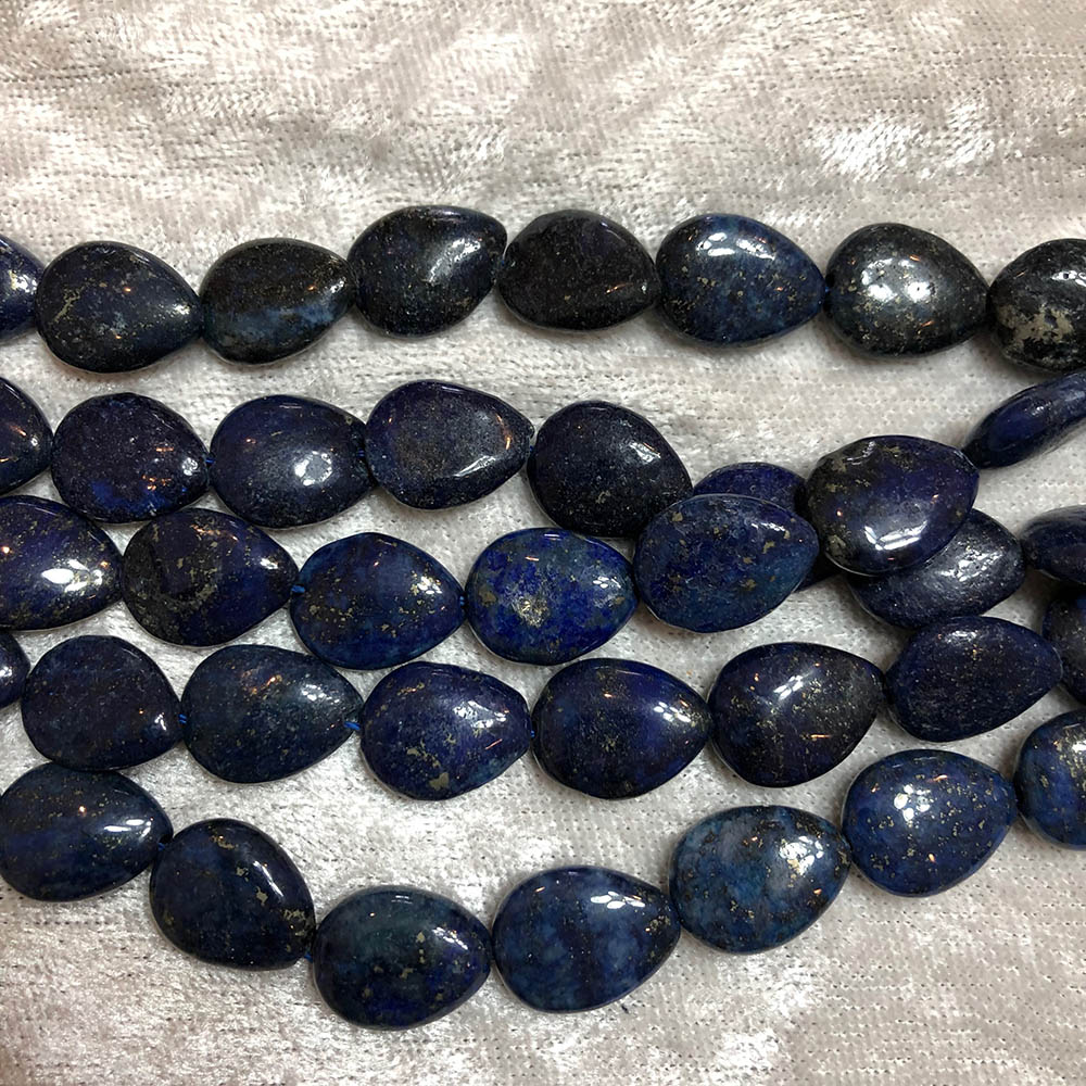 Lapis Lazuli Large Flat Drop Beads