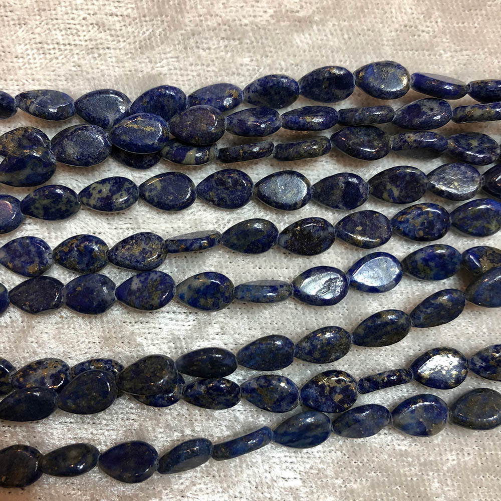 Lapis Lazuli Small Flat Drop Beads