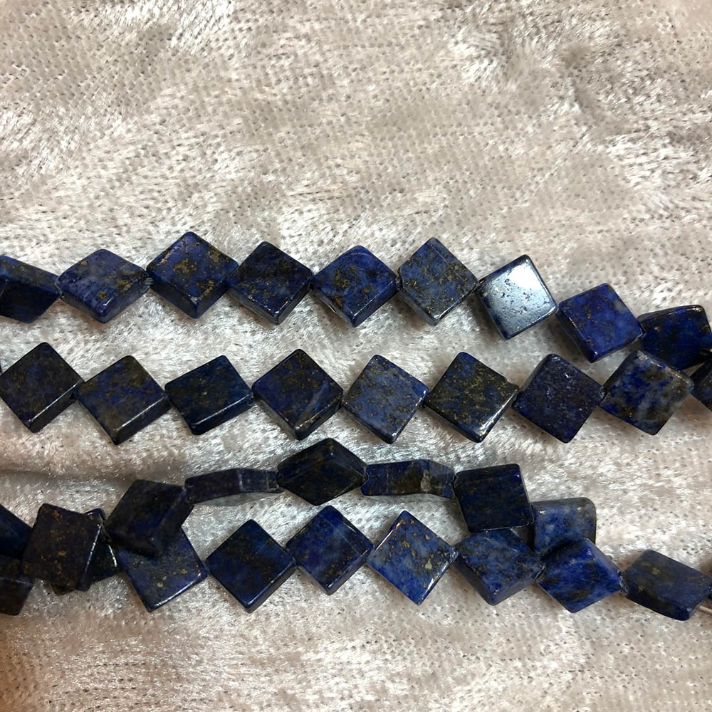 Lapis Lazuli Small Flat Diamond Shape Beads