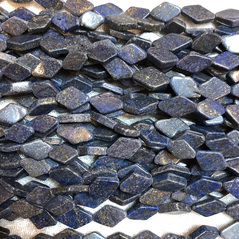 Lapis Lazuli Flat Diamond Shaped Beads