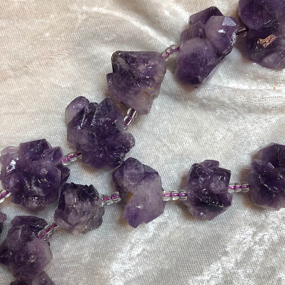 Amethyst Crystal Cluster Beads