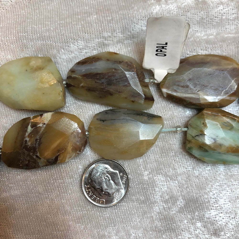 Large Opal Flat Faceted Nuggets