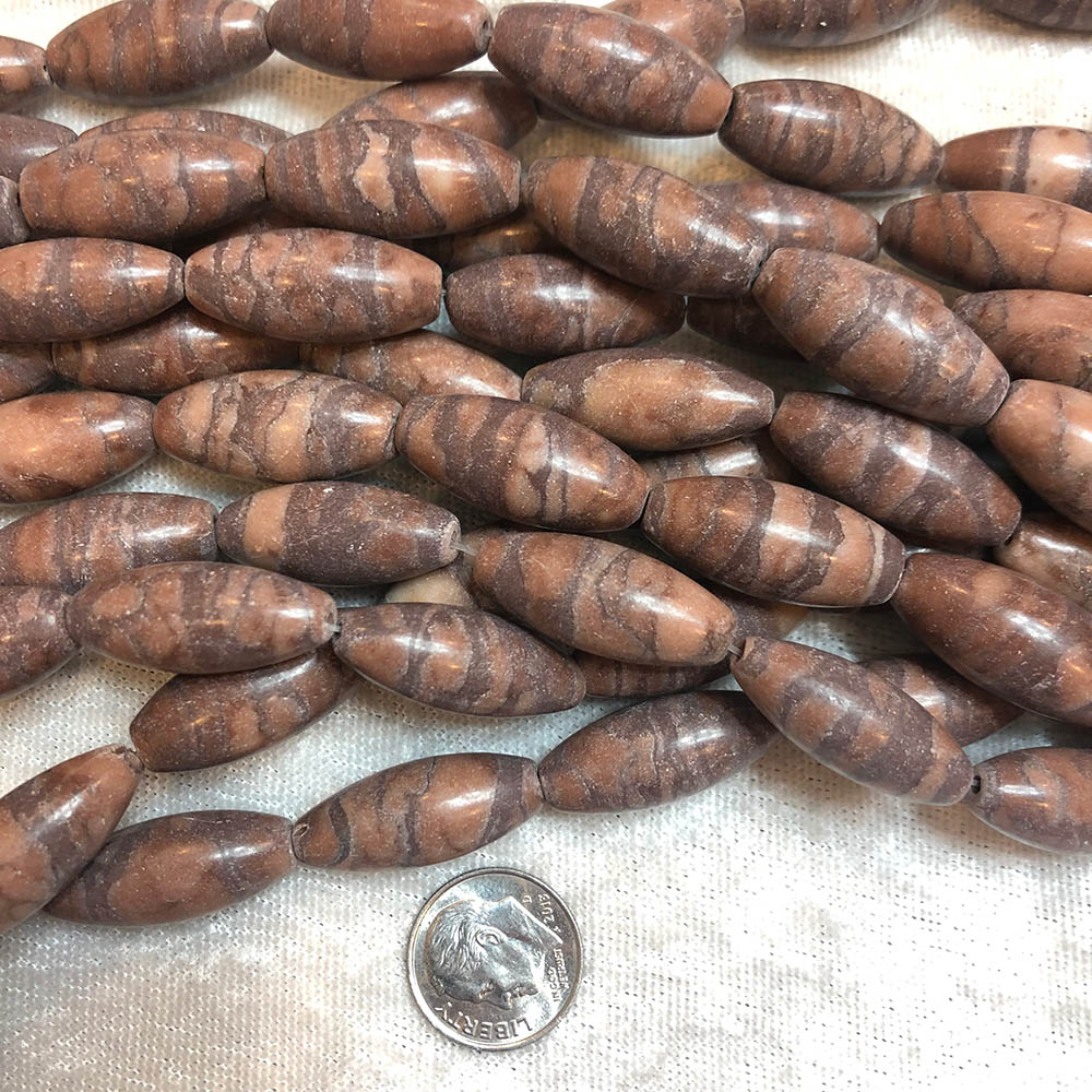 Large Picture Jasper Rice Beads