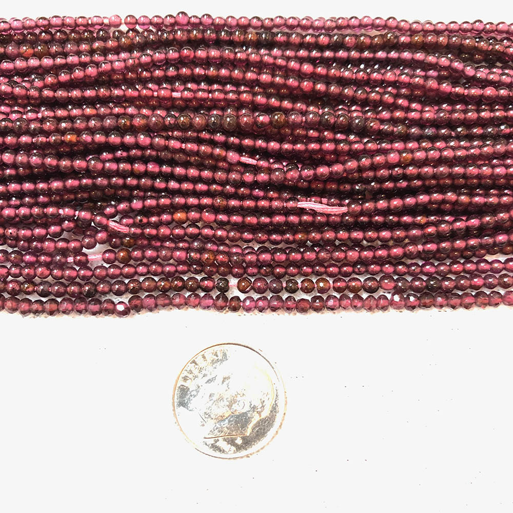 Red Garnet Very Small Round Beads